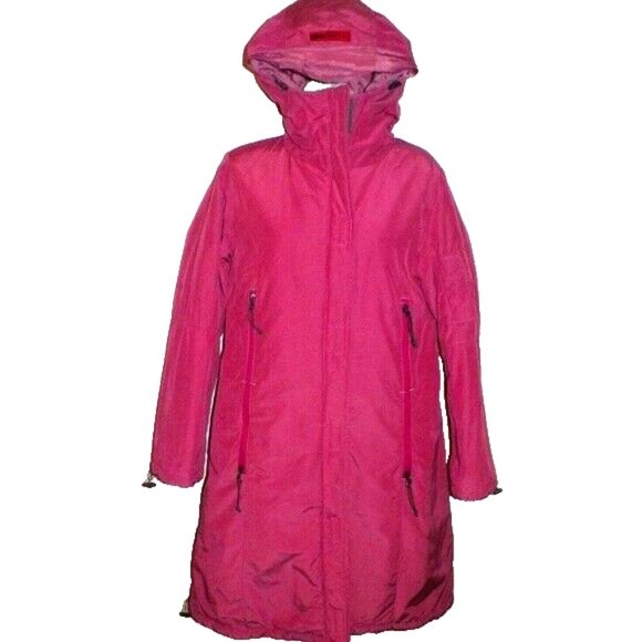 Size S REPLAY (EUR) Pink Mid Length Cotton Blend Urban Cargo Parka Jacket - Picture 5 of 7